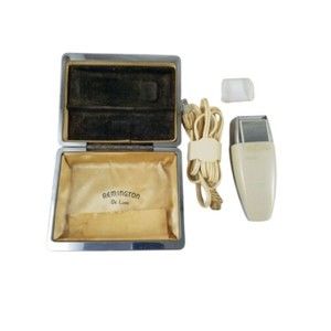 Vintage Remington De Luxe Ladies Bakelite Shaver w/Case and Cord Contour Works